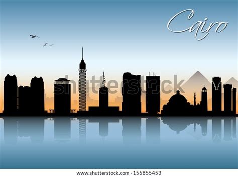 Cairo Skyline Vector Illustration Stock Vector (Royalty Free) 155855453