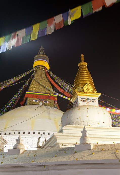 Boudhanath Stupa At Night, Nepal Stock Image - Image of bodhnath, prayer: 137494531