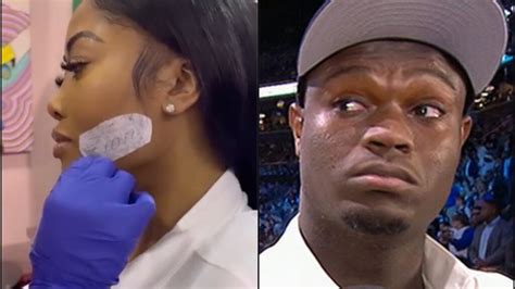 Video of Moriah Mills Getting a Zion Williamson Face Tattoo - BlackSportsOnline