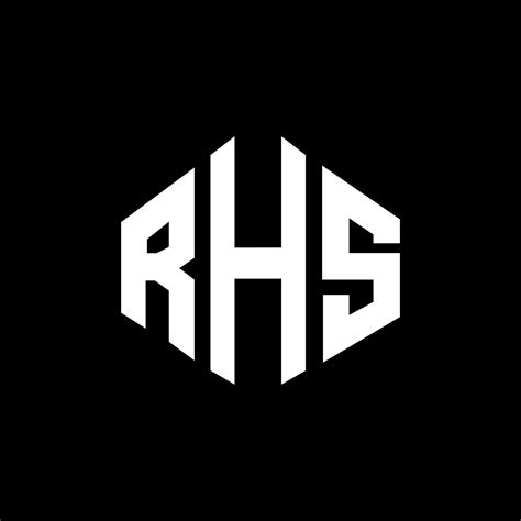 RHS letter logo design with polygon shape. RHS polygon and cube shape ...