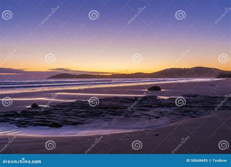 Koekohe Beach at Sunrise, Otago, New Zealand Stock Image - Image of ...