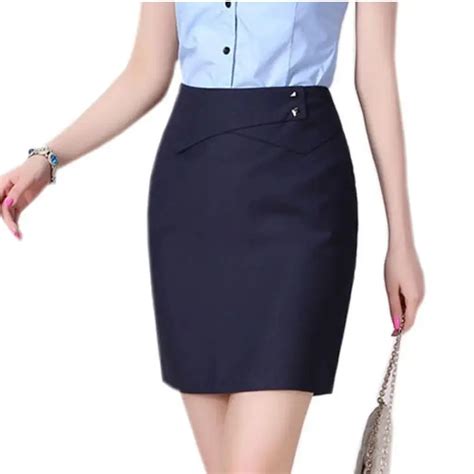 2017 Spring Summer Women Skirt Work Wear Formal Short Skirt Female Slim ...