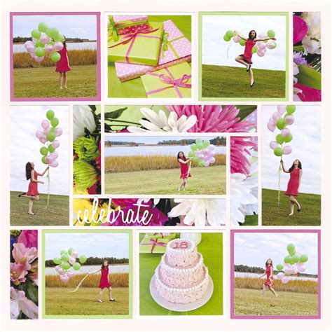 10 Fantastic Birthday Scrapbook Ideas - Mosaic Moments Page Layout System