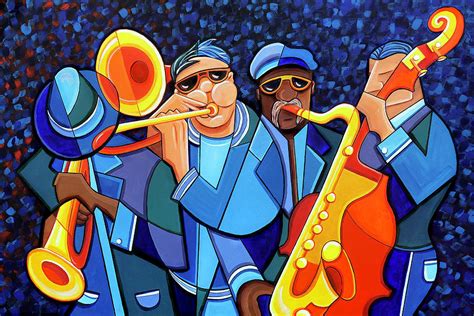 The Jazz Band Painting by Jennifer Allison - Pixels