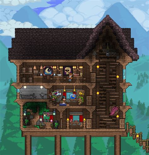 My expert hardmode base town | Terraria house design, Terraria house ideas, Terraria castle