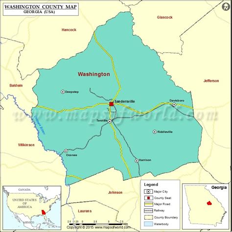 Washington Georgia County Map