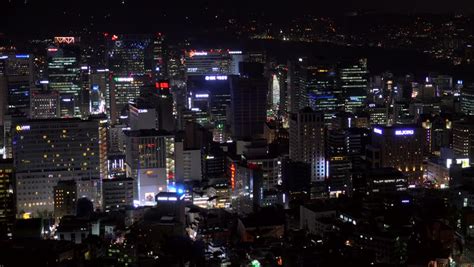 Seoul Night View Stock Footage Video | Shutterstock