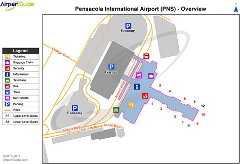 Pensacola - Pensacola International (PNS) Airport Terminal Maps ...