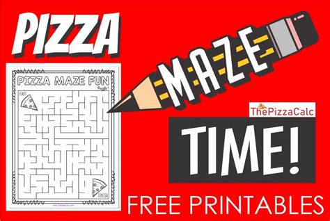 Pizza Maze PDF Printable - FREE - The Pizza Calc