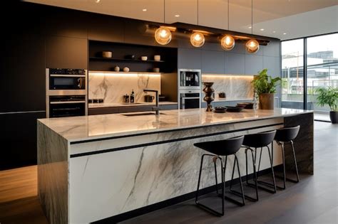 Premium Photo | Modern kitchen design with modern appliances