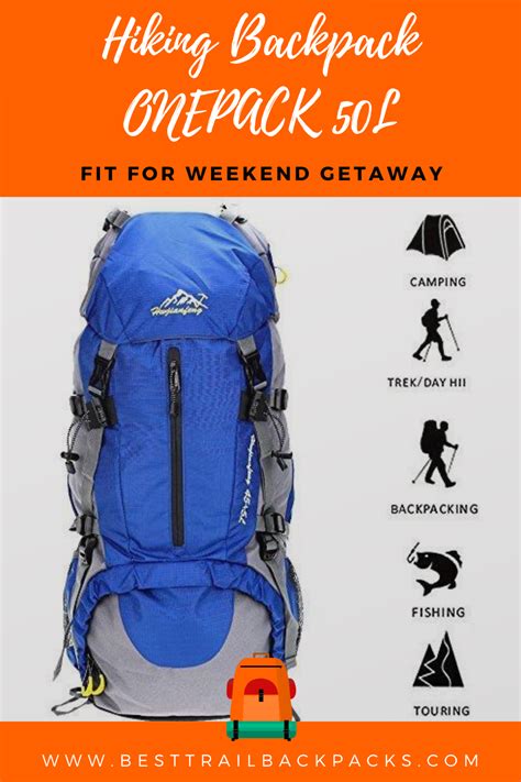 Hiking Backpack ONEPACK 50L - Fit for Weekend Getaway | Best hiking ...