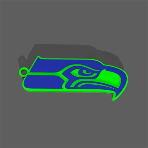 Seattle Seahawks Logo Keychain by KCWarthog3D | Download free STL model | Printables.com