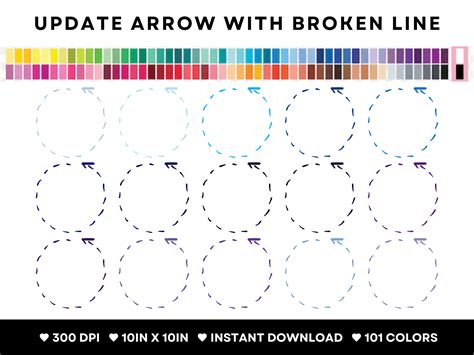 Update Arrow with Broken Line Graphic by DesignScape Arts · Creative Fabrica