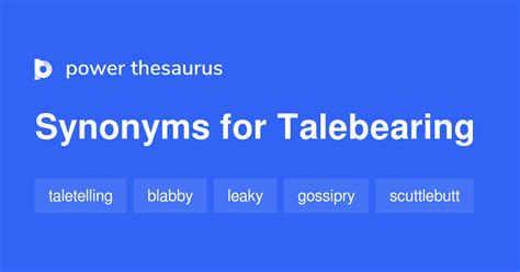 Talebearing synonyms - 96 Words and Phrases for Talebearing