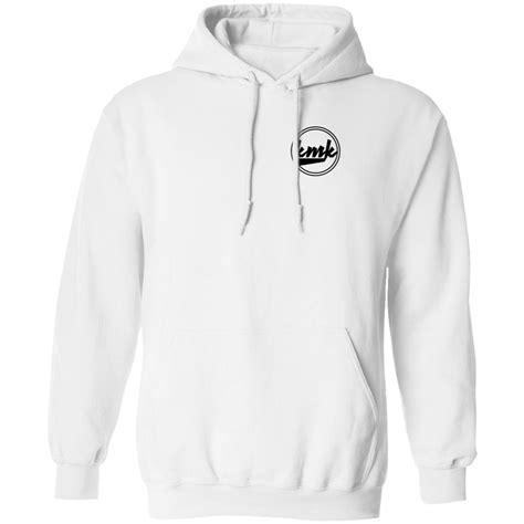 Kallmekris Merch Kmk Round Logo Hoodie White - Hnatee