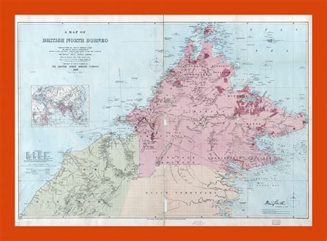 Old map of British North Borneo - 1899 | Maps of Malaysia | Maps of Asia | GIF map | Maps of the ...