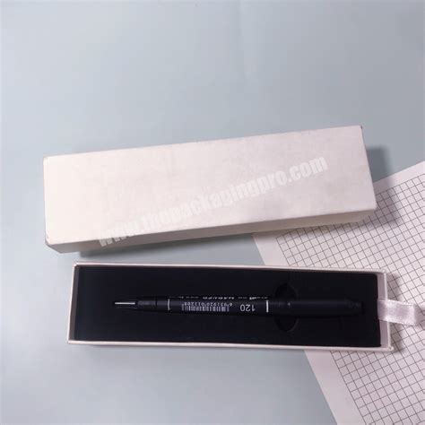 Custom Luxury pen Boxes Packaging Design logo ,White drawer tray can be customized