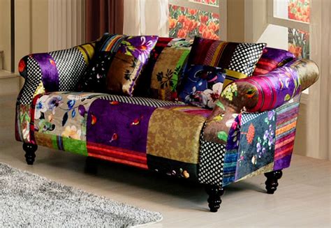 Patchwork bohemian sofa | Grey fabric corner sofa, Patchwork sofa, Sofa suites