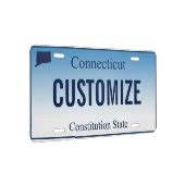 Connecticut Custom License Plate | Zazzle