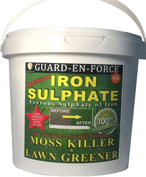 Buy PREMIUM Iron Sulphate 1 KG (makes 500 Litres when diluted) Tub PURE LAWN TONIC- Sulphate of ...