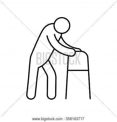 Old Man Walker Icon Vector & Photo (Free Trial) | Bigstock