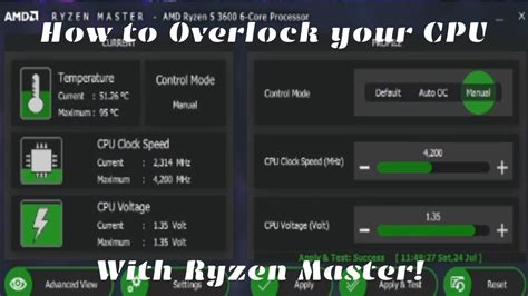 How to Overclock AMD CPUS (using Ryzen master) - YouTube