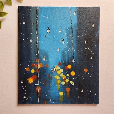 Raindrops Painting - Etsy