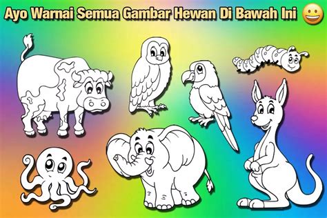 poster mewarna binatang