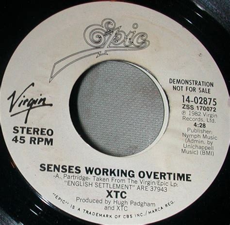 XTC - Senses Working Overtime (1982, Vinyl) | Discogs