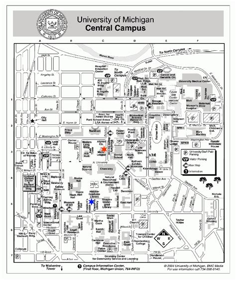 University Of Michigan CampUS Map Printable – Printable Map of The ...