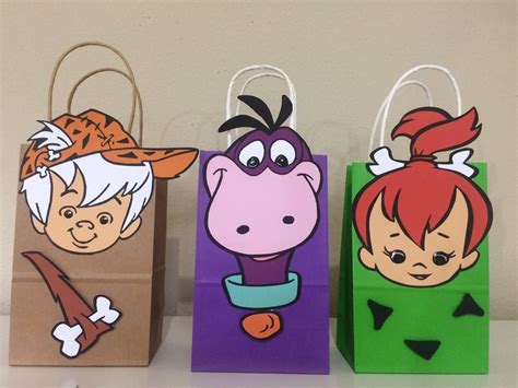 Flintstone Treat Bags Pebbles and Bam Bam Treat Birthday Bag - Etsy ...