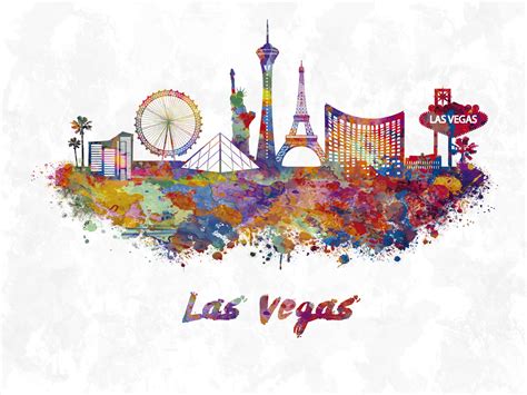 Láminas decorativas para enmarcar | Las Vegas skyline | Posters.es