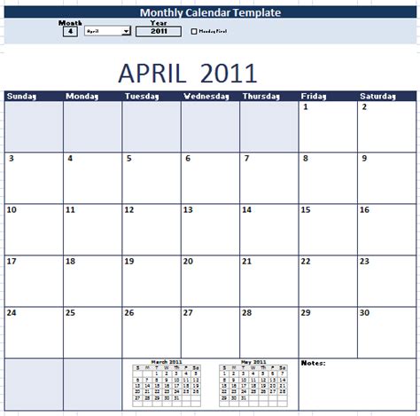 9 Free Monthly Calendar Schedule Templates in MS Word and MS Excel