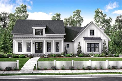 Mid-Size Exclusive Modern Farmhouse Plan - 51766HZ | Architectural Designs - House Plans