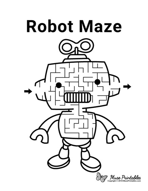 Free Printable Robot Maze