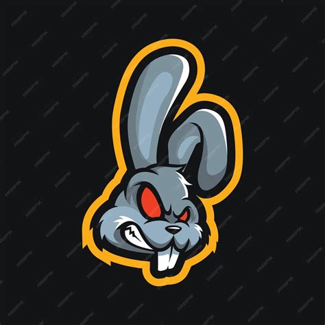 Premium Vector | Bunny head mascot logo design