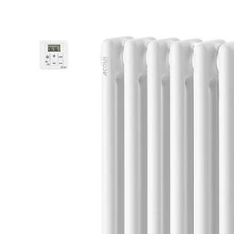 Acova Vuelta 500W 3-Column Electric Radiator 623mm x 502mm White 1706BTU - Screwfix