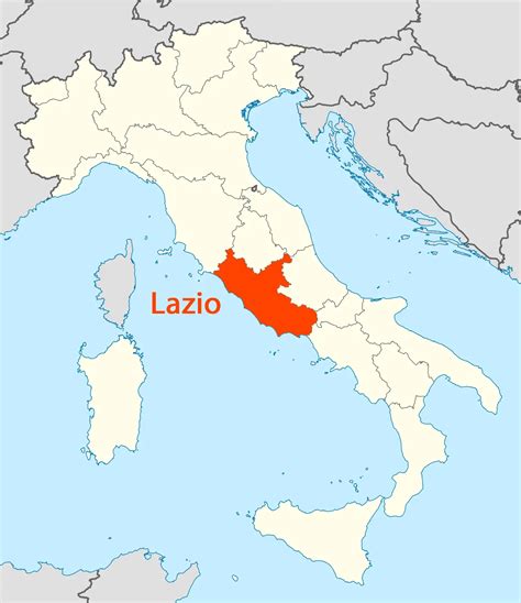 Location of Lazio Map - Mapsof.Net