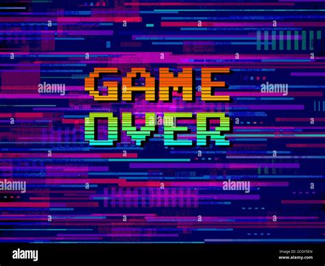 Game over screen vintage video game Stock Photo - Alamy