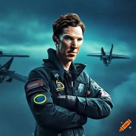 Benedict cumberbatch as a pilot on Craiyon