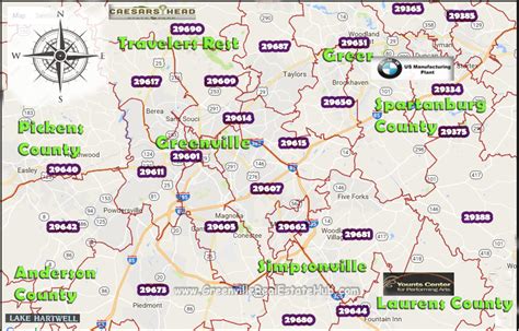 Spartanburg Zip Code Map