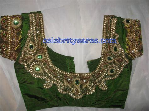 Silk Embroidery Designer Hand Work Blouses Gallery 1 - Saree Blouse Patterns