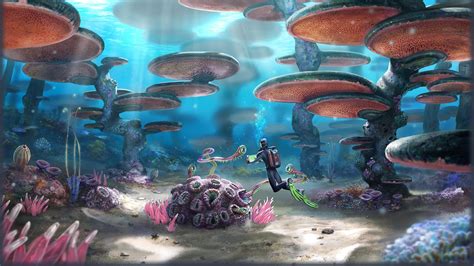 Биом Mushroom Forest в игре Subnautica | Subnautica concept art, Concept art, Environment ...