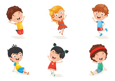 Illustration Of Happy Kid Characters Set 690665 Vector Art at Vecteezy