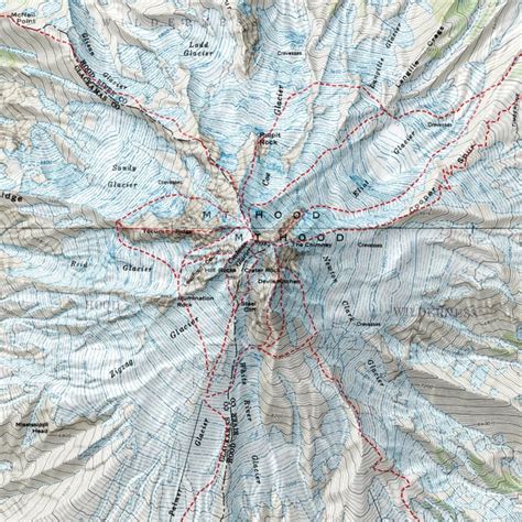 My new map of routes to the summit of Mt. Hood : r/Mountaineering