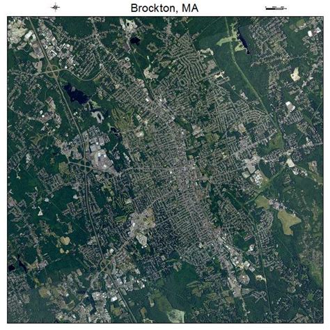 Aerial Photography Map of Brockton, MA Massachusetts