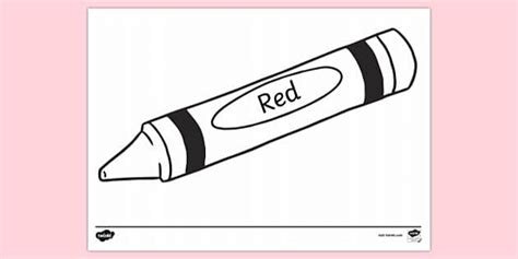 FREE! - Red Crayon Colouring Sheet | Colouring Sheets