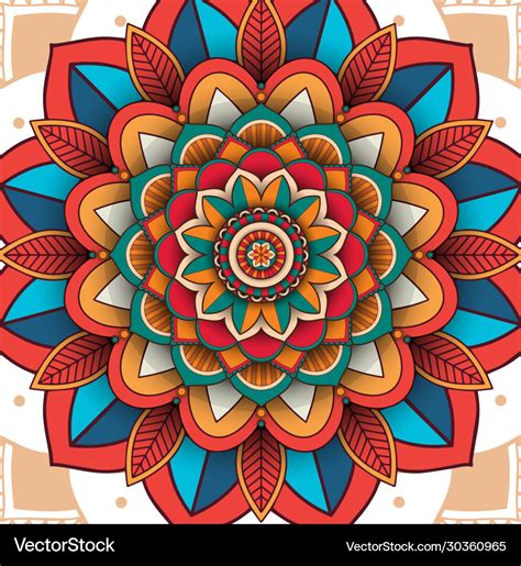 Colorful mandala patterns design Royalty Free Vector Image