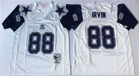 Men's Dallas Cowboys #88 Michael Irvin Authentic White Throwback NFL ...