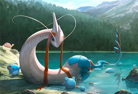 Milotic and Friends by Mark McGlashan (@mcg.mark ) : ImaginaryKanto Pokemon Teams, Pokemon Fan ...